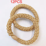 10Pcs Korean Strong Women Hair Scrunchies Girls Elastic Hair Rubber Bands Ponytail Hair Holders/Gum /Tie Accessories