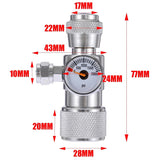 Aluminium Alloy CO2 Aquarium Moss Plant Fish Single Pressure Gauge Regulator Manometer Equipment Aquarium Accessories