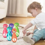 Kids Bowling Set Creative Tabletop Mini Bowling Set With Cute Expression Numer Print Interactive Learning Activities For