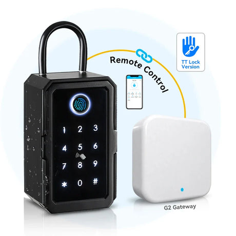 Key Safe Tuya Ttlock Fingerprint Bluetooth Wifi Digital Key Box App Remote Access Wall Mount Combination Security Airbnb Lockbox