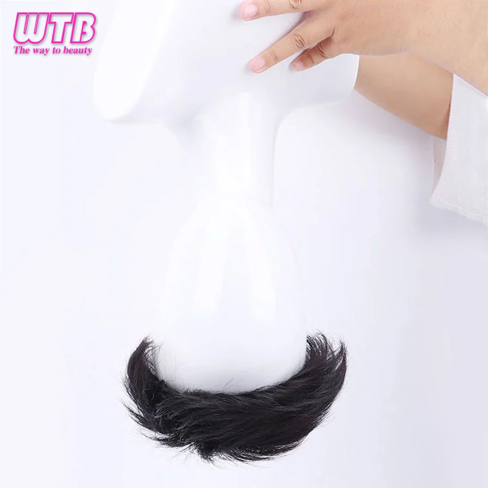 Synthetic Natural Male Toupee Short Wig Hair Style Topper for Young Men Balding Hair-loss High Hair line Clip-On Hair Extensions