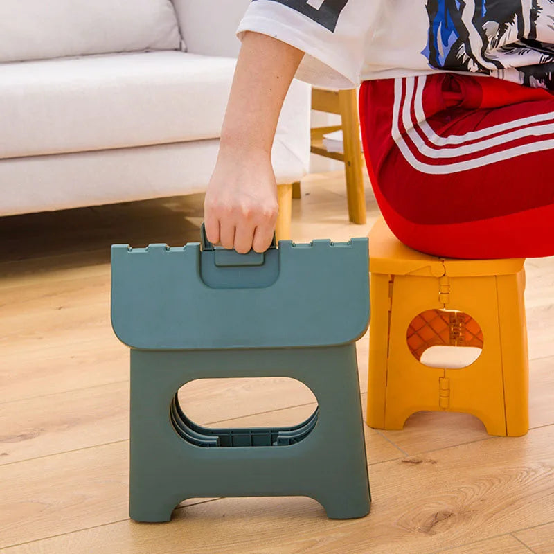 HCLDJM Portable Folding Step Stool Durable for Adults Children Home Kindergarten Chair Travel Non Slip Safe Comfortable Bench