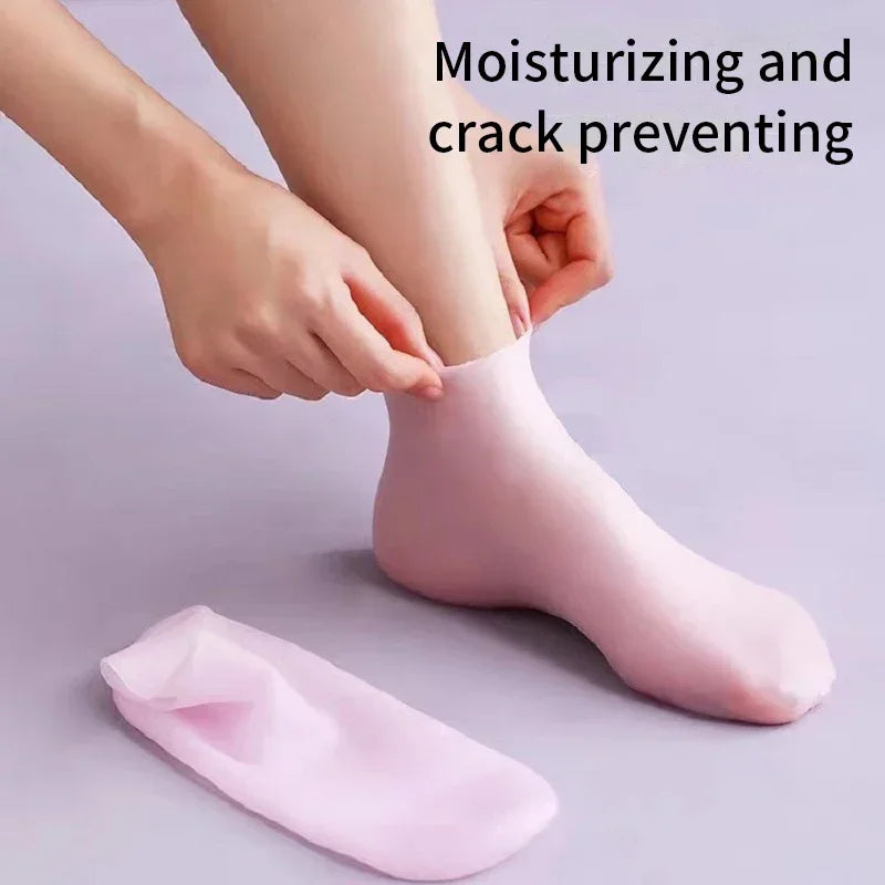 One Pair Pack Silicone Foot Care Socks Anti Cracking Moisturizing Socks Cracked Dead Skin Remove Protector Pain Relief Tools