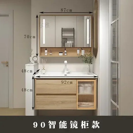 Locker Display Bathroom Cabinet Shelves Toilet Closet Bathroom Cabinet Wooden Washbasin Badezimmer Schrank Home Furniture YQ