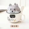 Cartoon Animal Ceramic Coffee Cup Creative Ke Jiquan Shiba Inu Cat Couple Ceramic Cup Home Decoration Glass Breakfast Milk Cup