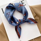 100% Natural Silk Scarf Women Design Print Foulard Neck Hairband Female Small Square Scarves Spring Kerchief Tie 2022 New