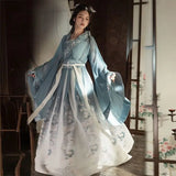 Hanfu Dress Women Chinese Ancient Traditional Hanfu Carnival Princess Cosplay Costume Stage Hanfu Blue&Red Dance Dress