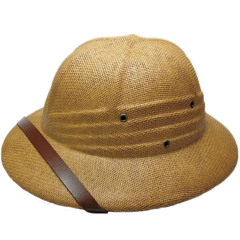 New Fashion Vietnam War Army Hat Boy Girl British Explorer Straw Helmet Summer Boater Bucket Sun Hats Unisex Jungle Miners Cap