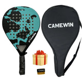 Camewin Padel Racket Tennis Carbon Fiber Soft EVA Face Tennis Paddle Racquet Racket with Padle Bag Cover With Free Gift New Hot