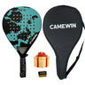 Camewin Padel Racket Tennis Carbon Fiber Soft EVA Face Tennis Paddle Racquet Racket with Padle Bag Cover With Free Gift New Hot