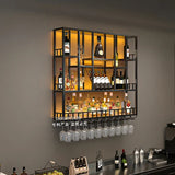 Club Hanging Wine Cabinet Shelf Whisky Liquor Display Metalic Bar Cabinet Industrial Modern Armario Para Vinos Home Furniture