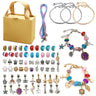 DIY Bracelet Making Kit Jewelry Making Accessories Kit with Beads, Pendant Charms, Bracelets and Necklace String for Girls