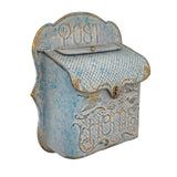 Garden Outdoor Wall Mounted Mailbox Metal Material Retro Style With Bird Pattern Leaving Message Garden Decoration