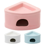 Hamster Hideaway House Ceramic Hamster Cave Small Pet Hideouts Feeding Bowl Multifunctional Habitat Bed for Lemmings Hamsters