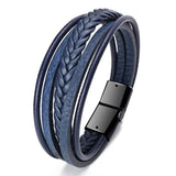 Trendy  Leather Bracelets For Men Multilayer Braided Rope Bracelets For Male Bracelets Jewelry Pulsera Hombre