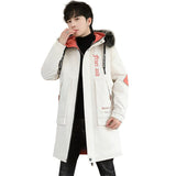 Winter Jacket Men Thicken Warm Parka Men Casual Long Outwear Hooded Fur Collar Jackets Fashion Print Coat Parkas High Quality