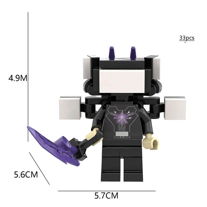 Skibidi Toilet Mini Building Block Anime Action Figure Super Titan TV Man Cameraman Assembly Toy Bricks Wholesale