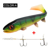 Spinpoler Big Fish Soft Fishing Lure With Stinger Rig Hook Set 14cm/18cm Jigging Trolling For Saltwater Sea Fishing Tackle Pesca