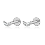 ANDYWEN 925 Sterling Silver 6mm 8mm Proud Queen Flash Baby Angel Piercing Screw Pendientes Stud Earring Women Clips