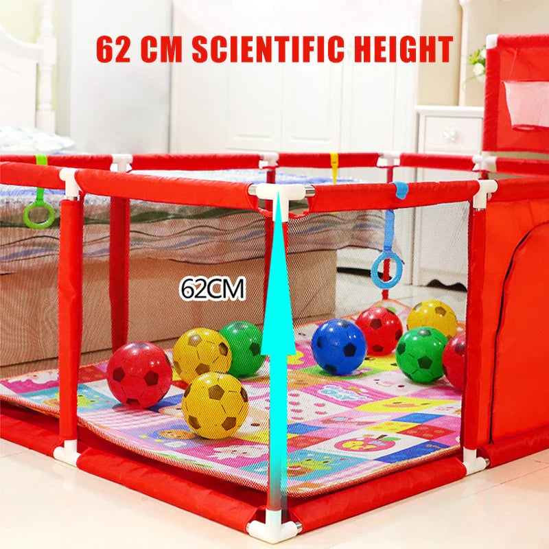 IMBABY Baby Playground Home Baby Playpen Football Basketball Playpen for Children Large Baby Safety Fence Balls for Dry Pool