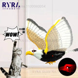 Simulation Bird Interactive Cat Toy Electric Hanging Eagle Parrot Toy For Cat Flying Bird Funny Cat Scratch Rope Cat Accessories