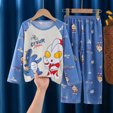 Stitch Mickey Pajamas Sets Spring Autumn Girls Teenager Sleepwear Kids Pyjamas Child Sleepwear Christmas Homewear Loungewear