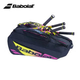 2023 Babolat 6Pack Nadal Tennis Bag Yellow Large Capacity Tennis Court Backpack Original Professional 12Pack Squash Tennis Bags