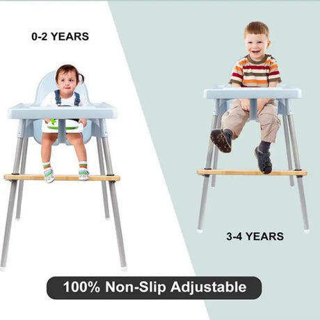 High Chair Footrest Baby Highchairs Pedal High Chair Footrest Natural Bamboo Footrest Compatible With High Chairs Smoothed Edges