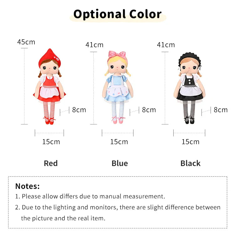 Metoo 26cm Doll Fairytale Alice Angela Plush for Home Office Bedroom Decoration Birthday Baby Shower Xmas Gift Girl Toys