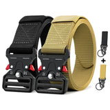 Men's Belt Outdoor Hunting Metal Tactical Belt Alloy Buckle Marine Corps Canvas Belt Men Women Tactique Belts for Women