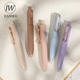 JIANWU 5 Pcs/set Kawaii 0.5mm Black Pangdundun Pocket Press Gel Pen Set Smooth Writing Creative DIY Student Supplies Stationery