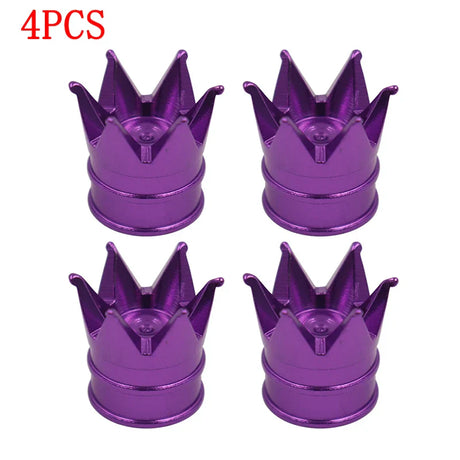 1/4PCS Creative Crown Aluminum Car Wheel Tyre Tire Air Valve Stem Cap Dust Cover Car Styling Decorative Auto Exterior Decoration