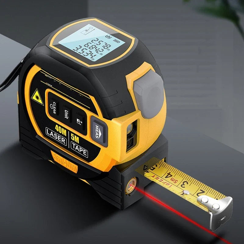 3In1 Laser Tape Measure Laser Rangefinder 60cm Accurate Digital Laser Tape Range Finder Measure Tool and 90 Degrees Laser Ievel