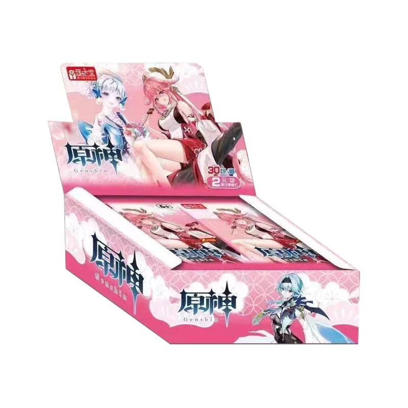 Genshin Impact Cards Anime TCG Game Collection Pack Booster Box Rare SSR Surrounding Table Toys For Family Children Gift