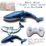 Creative Remote Control Fish Shark Electric 2.4G Radio Rc Animal Robot Educational Water Bath Toy for Boy Kid Children Submarine