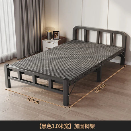 Double Bedroom Bed Children Luxury Folding Headboards Girls Portable Bed Frame Metal Japanese Cama Individual Home Furniture