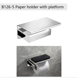 Mirror Chrome Polished Bathroom Hardware Stainless Steel Towel Rack Toilet Paper Holder Towel Bar Hook Bathroom Accessories