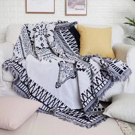 Bohemian Plaid Sofa Blanket Decorative Throw Blanket Knitted Sofa Towel Cover Nordic Travel Bedding Tapestry manta picnic