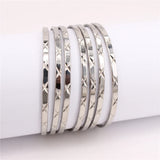 Classic and trendy stainless steel bracelet 7piece combination 3color selection 68mm gifts for men and women LH1185