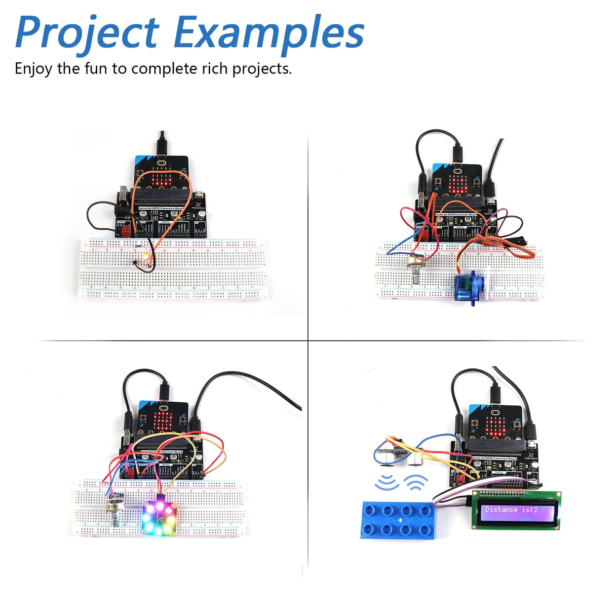 Freenove Ultimate Starter Kit for BBC micro:bit V2, 316-Page Detailed Tutorial, 225 Items, 44 Projects, Blocks and Python Code