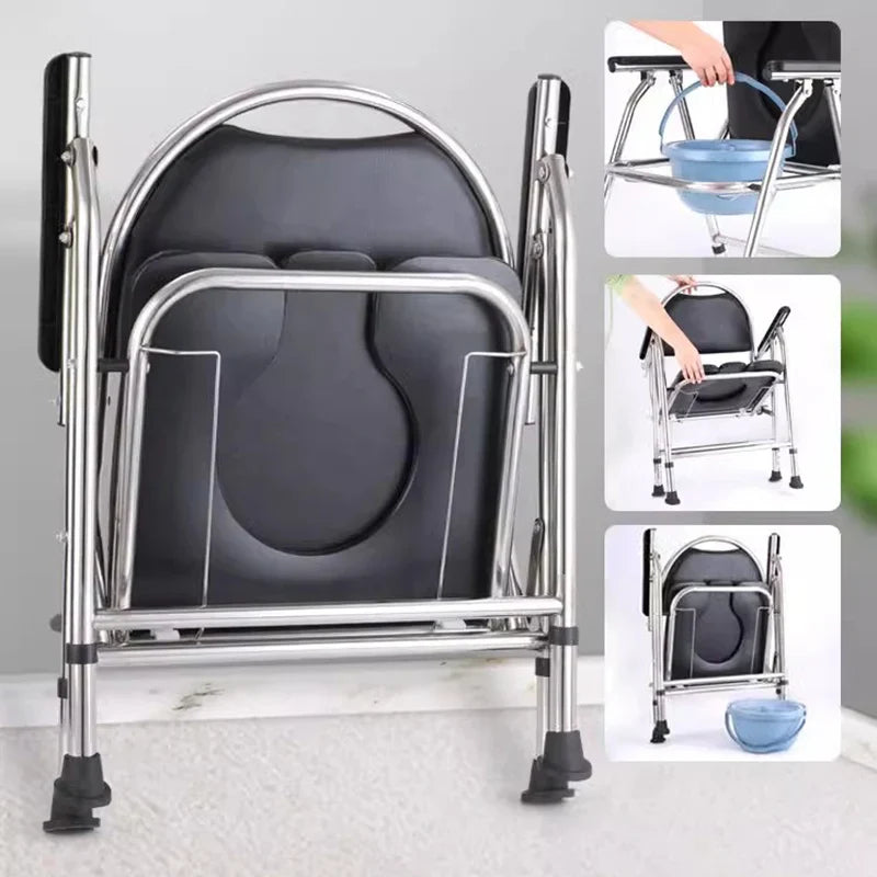 Disabled Stackable Bathroom Chair Space Saving Squatty Potty Stool Toilet Folding Low Cabinets Silla Plegable Trendy Furniture