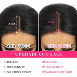 Glueless Wig Human Hair Ready to Wear Short Straight Bob Wigs 5x5 HD Lace Closure Wig Pre Plucked 13x4 Lace Frontal Wig