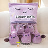 Cartoon Ramen Puff Cookie Bag Bubble Tea Plush Pillow Stuffed Kawaii Animals Axolotl Yellow Duck Bat Bunny Small Balls Candy Bag