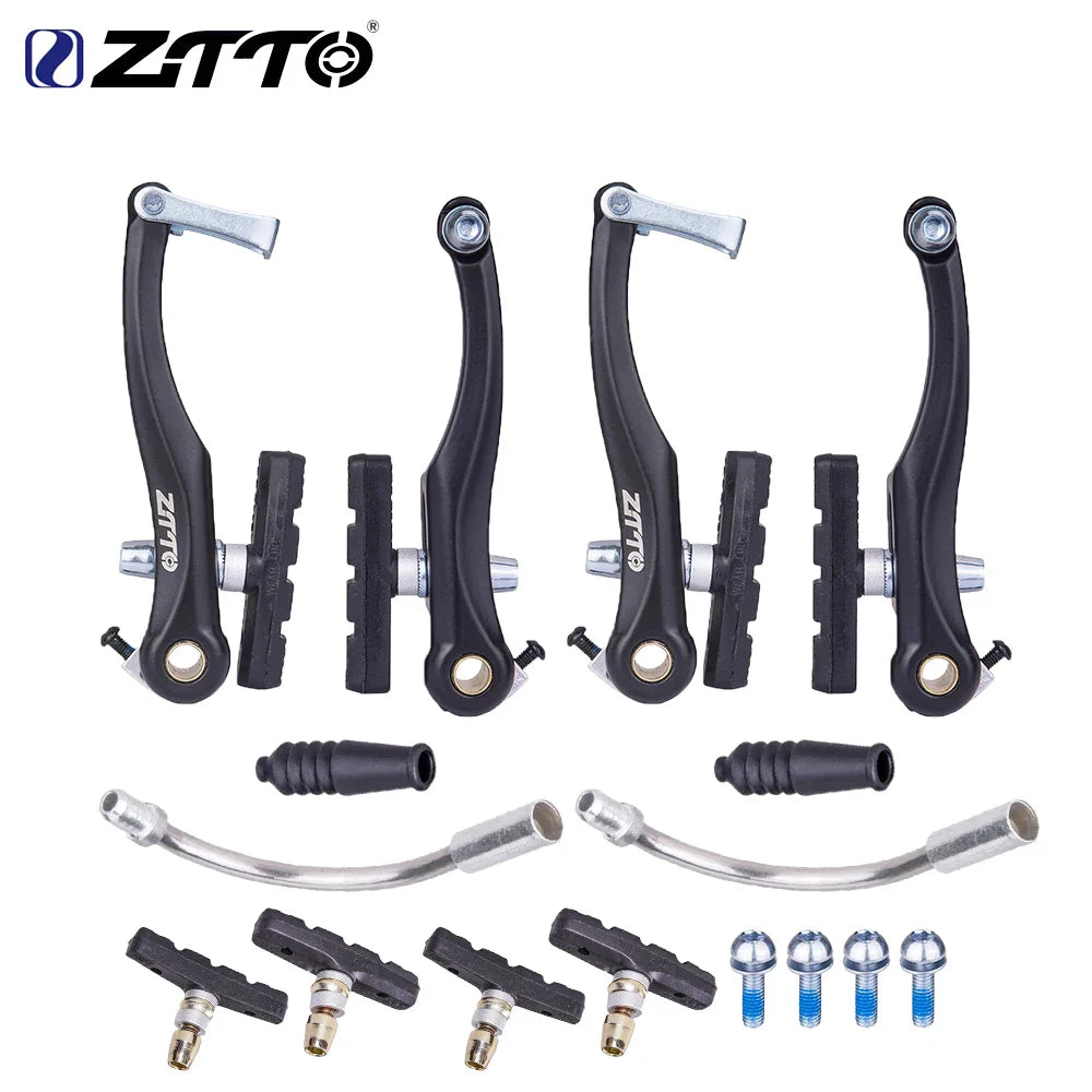 ZTTO V Brake Calipers Set Bicycle Linear Pull V Brake Caliper Set Bicycle Brake Pads Shoes For MTB Road BMX Folding Cruiser Bike