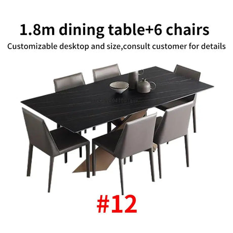 24 Dining Room Table Set Luxury Kitchen Furniture Modern Minimalist Dining Table With 6 Seats Customize Desktop Table And Chairs