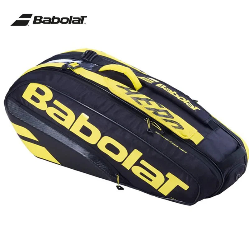 2023 Babolat 6Pack Nadal Tennis Bag Yellow Large Capacity Tennis Court Backpack Original Professional 12Pack Squash Tennis Bags