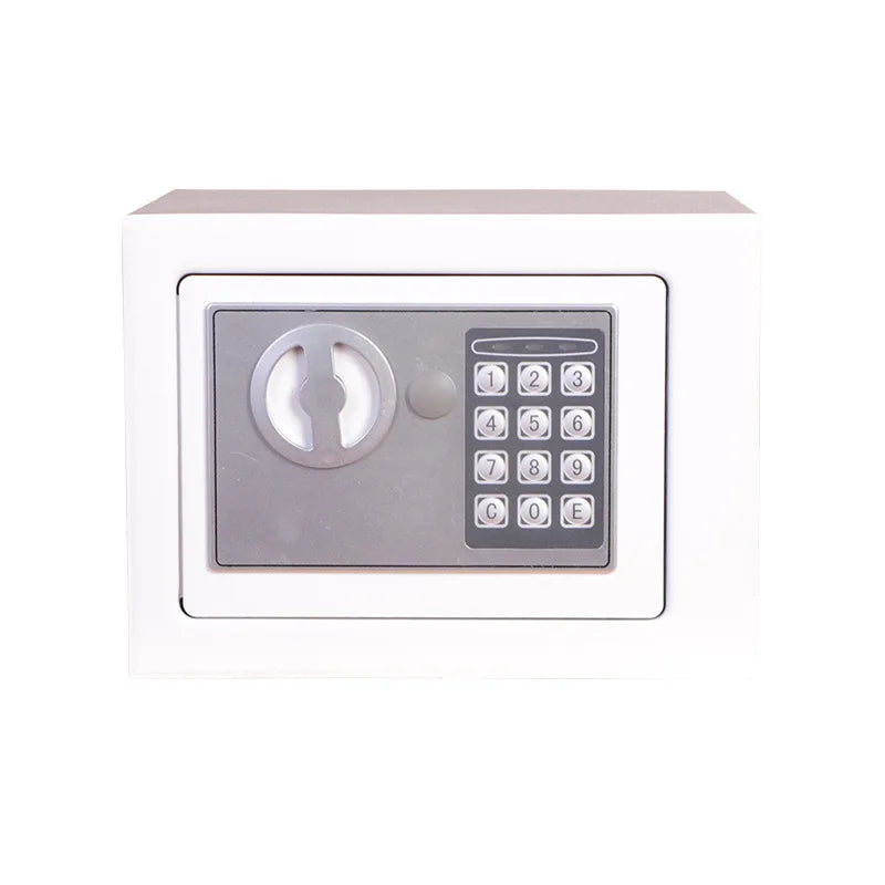 Digital Safe Small Household Mini Steel Safe Currency Vank Safe Deposit Box with Key to Safely Store Cash Jewelry or Documents