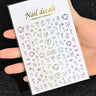 3D Gold Sun/Moon/Star Bronzing Nail Art Sticker 8*10cm Laser Star Moon Design Nail Decal Gold Silver Self-Adhesive Slider &*&