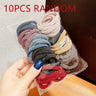 10Pcs Elastic Rubber Band Seamless Gradient Hair Rope Rings Children Cute Colorful Scrunchie Girls Ponytail Hair Accessories