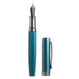 Hongdian N11 Fountain Pen EF/F Nib with Converter, Polygonal Aluminum Alloy Writing Gift Pen Set